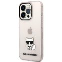 Karl Lagerfeld KLHCP14LCTTRI iPhone 14 Pro 6,1" hardcase różowy/pink Transparent Choupette Body