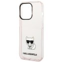 Karl Lagerfeld KLHCP14LCTTRI iPhone 14 Pro 6,1" hardcase różowy/pink Transparent Choupette Body