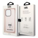 Karl Lagerfeld KLHCP14LCTTRI iPhone 14 Pro 6,1" hardcase różowy/pink Transparent Choupette Body