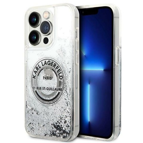 Karl Lagerfeld KLHCP14LLCRSGRS iPhone 14 Pro 6,1" srebrny/silver hardcase Liquid Glitter RSG