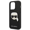 Karl Lagerfeld KLHCP14LSAPKHK iPhone 14 Pro 6,1" czarny/black hardcase Saffiano Karl`s Head Patch