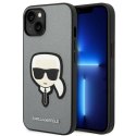 Karl Lagerfeld KLHCP14MSAPKHG iPhone 14 Plus 6,7" srebrny/silver hardcase Saffiano Karl`s Head Patch