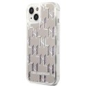 Karl Lagerfeld KLHCP14SLMNMS iPhone 14 6,1" hardcase srebrny/silver Liquid Glitter Monogram