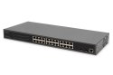 24 Port L2 Managed Gigabit Ethernet Switch with PoE Injector, 2 SFP Upload