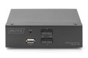 Digitus Przełącznik KVM, 2x1 DP, DP Out, USB