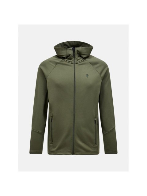 Bluza rozpinana Peak Performance Rider Essentials Zip Hood - pine needle/pine needle rozmiar: l