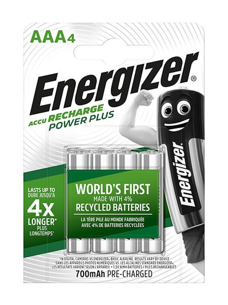ENERGIZER BATERIE AKUMULATOROWE DO PONOWNEGO NAŁADOWANIA, POWER PLUS AAA HR3/4 700mAh