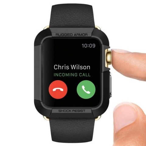 Spigen Rugged Armor Apple Watch 1/2/3/4/5/6/7/SE 42/45 mm czarny/black SGP11496