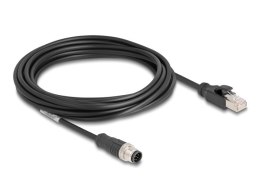 DeLOCK Kabel M12 A-coded 8 pin, męski na RJ45 męski PVC, 5 m