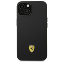 Ferrari FEHCP14SSIBBK iPhone 14 6,1" czarny/black hardcase Silicone Metal Logo