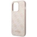 Guess GUHCP14XG4GFPI iPhone 14 Pro Max 6,7" różowy/pink hard case 4G Metal Gold Logo