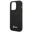 Guess GUHCP14LHGGSHK iPhone 14 Pro 6,1" czarny/black hard case Glitter Script