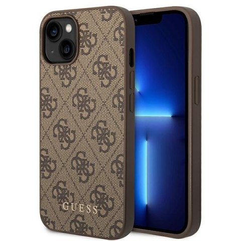 Guess GUHCP14MG4GFBR iPhone 14 Plus 6,7" brązowy/brown hard case 4G Metal Gold Logo