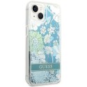 Guess GUHCP14MLFLSN iPhone 14 Plus 6,7" zielony/green hardcase Flower Liquid Glitter