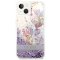 Guess GUHCP14MLFLSU iPhone 14 Plus 6,7" fioletowy/purple hardcase Flower Liquid Glitter