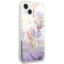 Guess GUHCP14MLFLSU iPhone 14 Plus 6,7" fioletowy/purple hardcase Flower Liquid Glitter