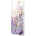 Guess GUHCP14MLFLSU iPhone 14 Plus 6,7" fioletowy/purple hardcase Flower Liquid Glitter