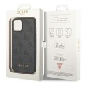 Guess GUHCP14SG4GFGR iPhone 14 6,1" szary/grey hard case 4G Metal Gold Logo