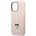 Karl Lagerfeld KLHCP14LSLCTPI iPhone 14 Pro 6,1" hardcase jasnoróżowy/light pink Silicone Choupette Body