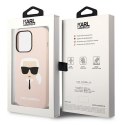 Karl Lagerfeld KLHCP14LSLKHLP iPhone 14 Pro 6,1" hardcase różowy/pink Silicone Karl`s Head