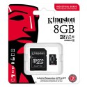 Kingston Karta pamięci Micro Secure Digital Card Industria, 8GB, micro SDHC, SDCIT2/8GB, UHS-I U3 (Class 10), V30, A1, pSLC kart