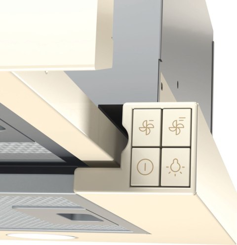 Okap teleskopowy GORENJE BHP62CLI 60 cm | sterowanie dotykowe | LED | kremowy