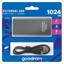 SSD Goodram 2.5", USB 3.2 typ C, 1000GB, GB, 1TB, HL100, SSDPR-HL100-01T, 450 MB/s-R, 420 MB/s-W