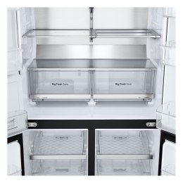 Lodówka Side-By-Side LG GMG960EVJE Multi Door 179cm Essence Black Steel czarny mat Total NoFrost podajnik wody