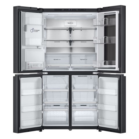Lodówka Side-By-Side LG GMG960EVJE Multi Door 179cm Essence Black Steel czarny mat Total NoFrost podajnik wody