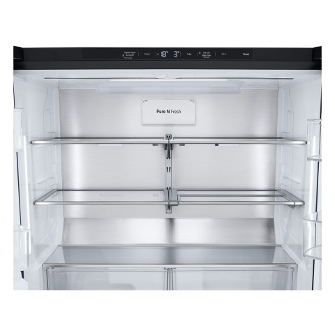 Lodówka Side-By-Side LG GMG960EVJE Multi Door 179cm Essence Black Steel czarny mat Total NoFrost podajnik wody