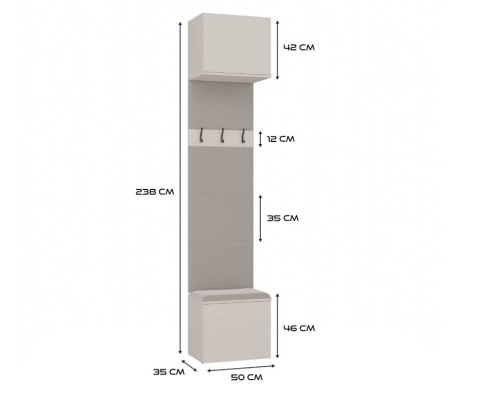 GARDEROBA HAGA III 1SZ2W KASZMIR