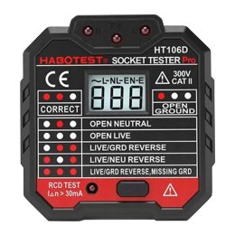 Tester gniazd HABOTEST HT106D z wyświetlaczem