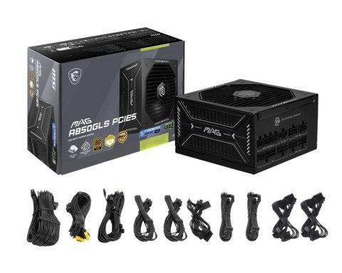 Zasilacz MSI MAG A850GLS PCIE5 850W 80+ Gold ATX 3.1