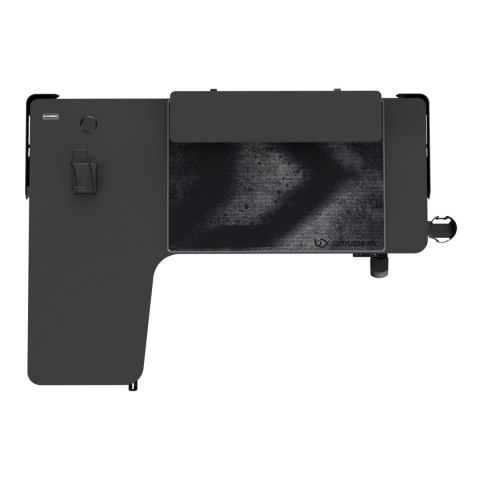 ULTRADESK Biurko dla gracza elektycznie regulowany, podświetlenie RGB, uchwyt na słuchawki i napój