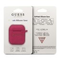 Guess GUACCSILGLFU AirPods cover fuksja/fuchsia Silicone Glitter