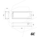 Green Cell®® E-Bike bateria 36V 20Ah Li-Ion Rear Rack z ładowarka