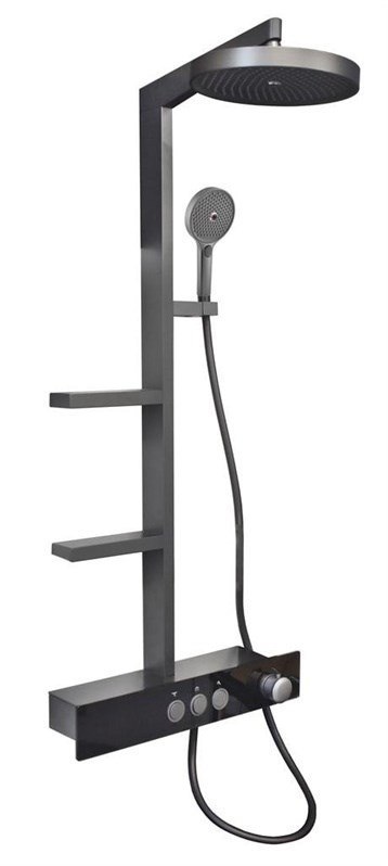 SHOWER SET DOMOLETTI METAL GREY