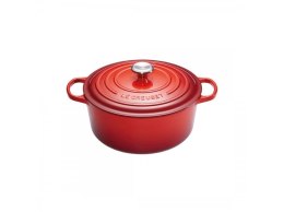 Le Creuset garnek Signature apvalny 24 cm czerwony