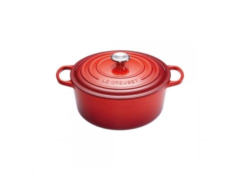 Le Creuset garnek Signature apvalny 24 cm czerwony