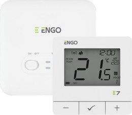 Programowany bezprzewodowy regulator temperatury ENGO Controls E7-RFW, biały
