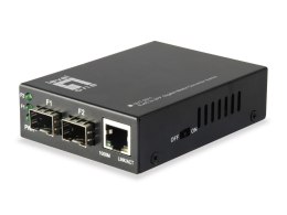 LevelOne GVT-2011 - Media konwerter - GigE - 10Base-T, 100Base-TX, 1000Base-T, 1000Base-X - RJ-45 / SFP (mini-GBIC)