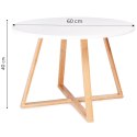 Stolik kawowy nowoczesny skandynawski 60 cm bambus ModernHome