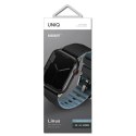 UNIQ pasek Linus Apple Watch Series 4/5/6/7/8/SE/SE2/Ultra 42/44/45mm. Airosoft Silicone czarny/midnight black