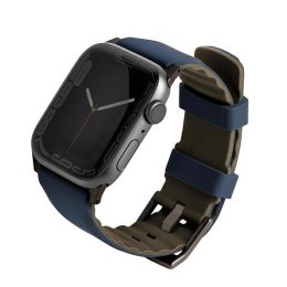 UNIQ pasek Linus Apple Watch Series 4/5/6/7/8/SE/SE2/Ultra 42/44/45mm. Airosoft Silicone niebieski/nautical blue