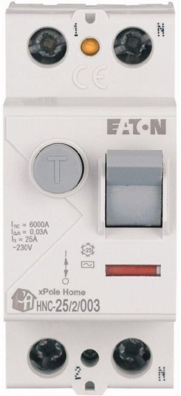 EATON WYŁĄCZNIK RÓŻNICOWOPRĄDOWY 25A 2P 2M 30MA AC 6KA