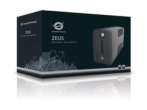 CONCEPTRONIC UPS 650VA/360W/2xSchuko/HID USB/RJ45in/Out bk