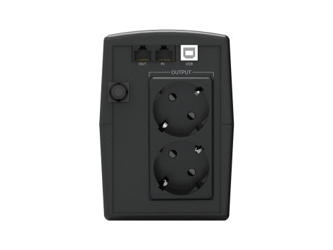 CONCEPTRONIC UPS 650VA/360W/2xSchuko/HID USB/RJ45in/Out bk
