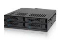 Stacja dokująca Icy Dock MB324SP-B, 0 TB, Serial ATA, Serial ATA II, Serial ATA III, Serial Attached SCSI (SAS), 440 g, Komputer