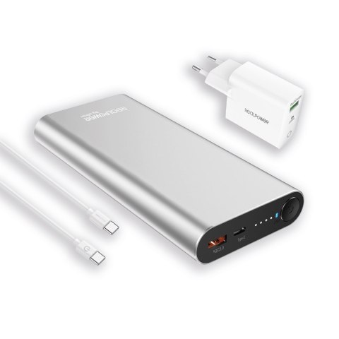 Powerbank RealPower PB-20000PD Litowo-jonowy (Li-Ion) 20000 mAh Aluminium