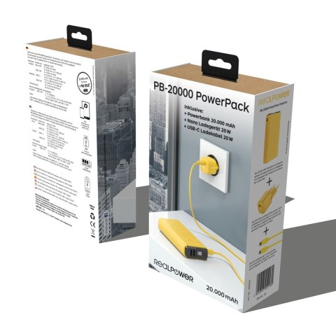 Ultron PB-20000 20000 mAh Żółty